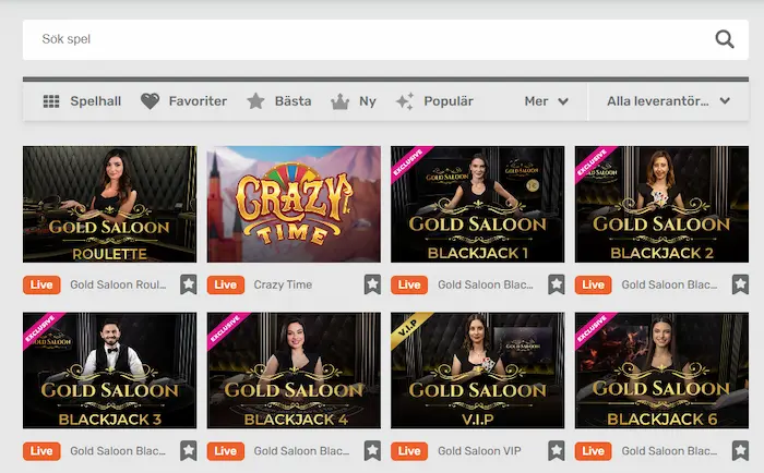 CampoBet Casino spel